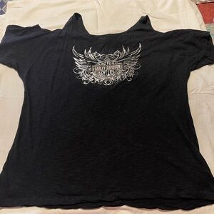 Harley-Davidson Women's Black Winged Tee